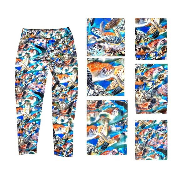 ArtSea Florida Keys Leggings XL Elastic Stretch High Waist Pants Beach Islands - Picture 1 of 12